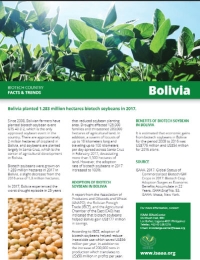 Hechos y tendencias en agrobiotecnología - Bolivia