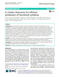 Un biorreactor en gallinas ponedoras para la producción eficiente de citoquinas funcionales
