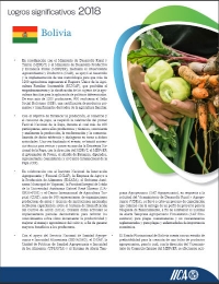 IICA: Logros significativos 2018 - Bolivia