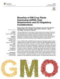 Bioseguridad de las plantas de cultivo modificadas genéticamente que expresan dsRNA: Requisitos de datos y consideraciones reglamentarias de la UE