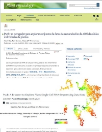 Acceso abierto  PscB: Un navegador para explorar conjuntos de datos de secuenciación de ARN de células individuales de plantas