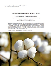 ¿Cómo se comporta el algodón Bt en las zonas de secano?