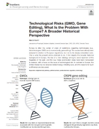 Riesgos tecnológicos (OGM, edición genética), ¿cuál es el problema con Europa? Una perspectiva histórica más amplia