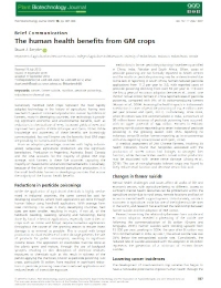 Los beneficios para la salud humana de los cultivos transgénicos