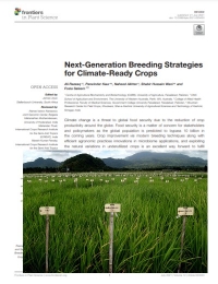 Estrategias de mejoramiento de próxima generación para cultivos preparados para el clima