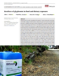 Residuos de glifosato en alimentos y exposición dietética.