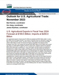 Perspectivas del comercio agrícola de EE.UU.: Noviembre de 2023