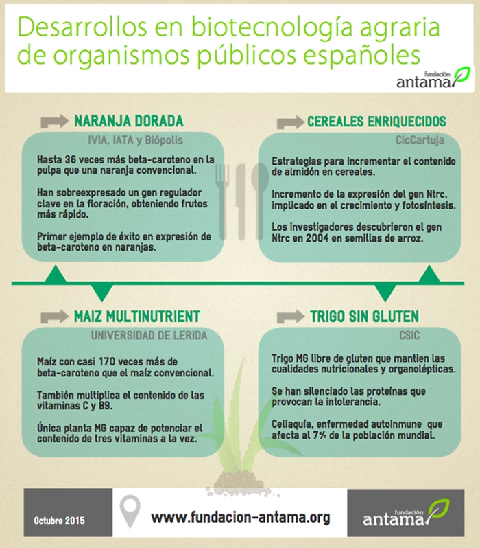 Últimos desarrollos en biotecnología agraria de organismos públicos españoles