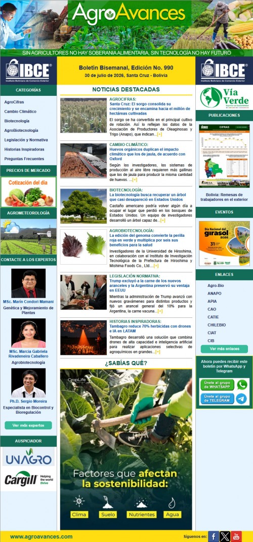 Boletín Bisemanal, Edición No. 990