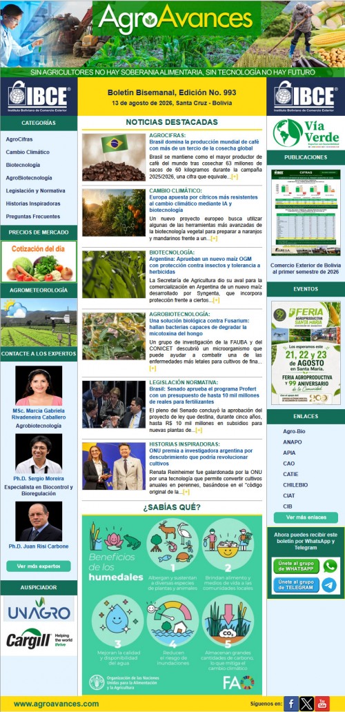Boletín Bisemanal, Edición No. 993