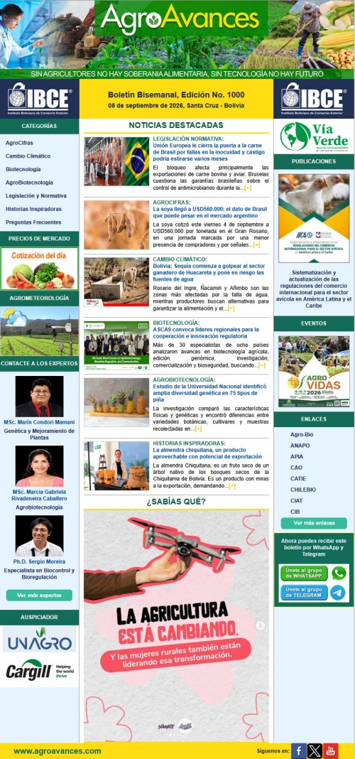 Boletín Bisemanal, Edición No. 1000