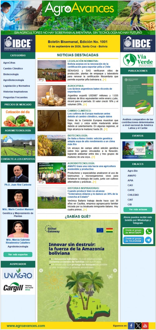 Boletín Bisemanal, Edición No. 1001