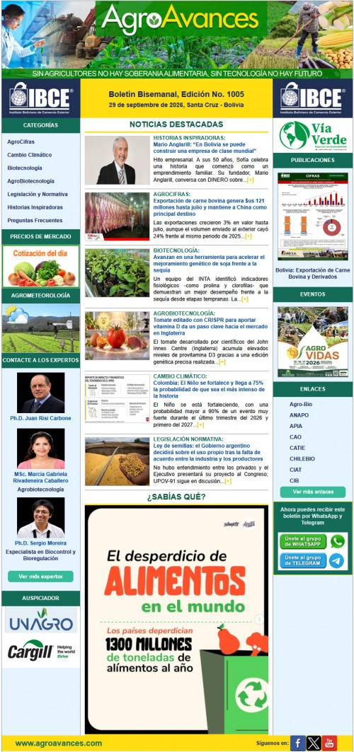 Boletín Bisemanal, Edición No. 1005