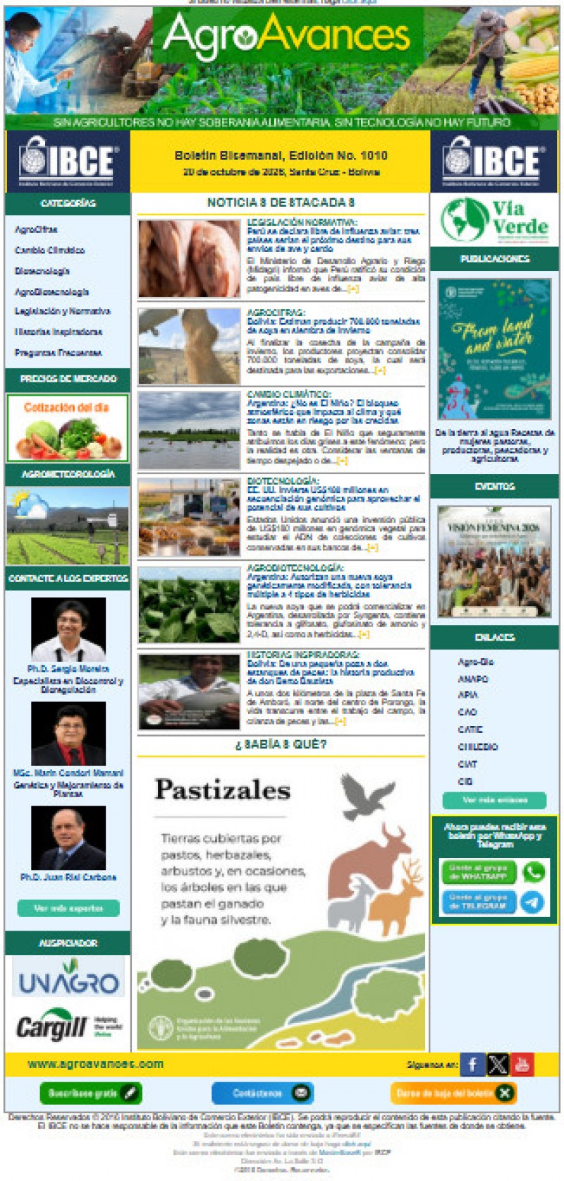 Boletín Bisemanal, Edición No. 1010