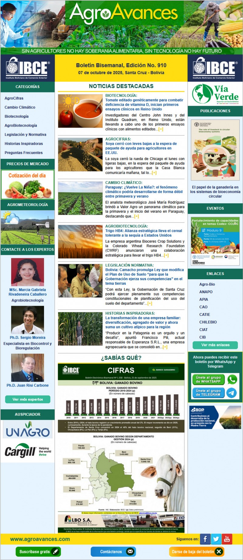 Boletín Bisemanal, Edición No. 910