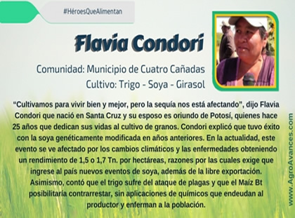 Flavia Condori productora de Cuatro Cañadas