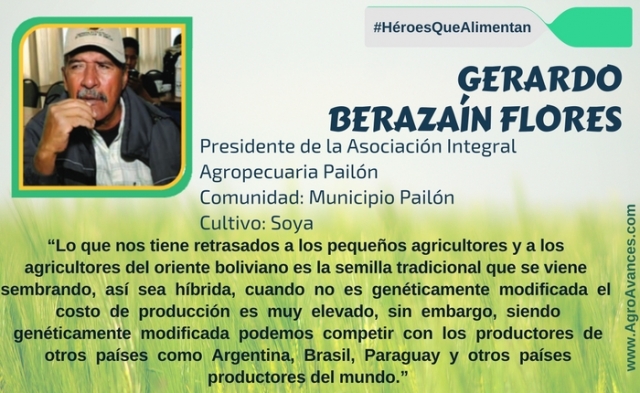 #HéroesQueAlimentan: Gerardo Berazaín Flores, pequeño productor de San Julian, Santa Cruz - Bolivia