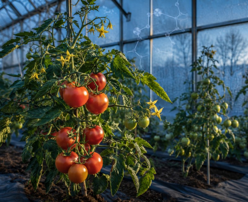 Tomates editados multiplican por diez la producción de frutos maduros bajo frío invernal