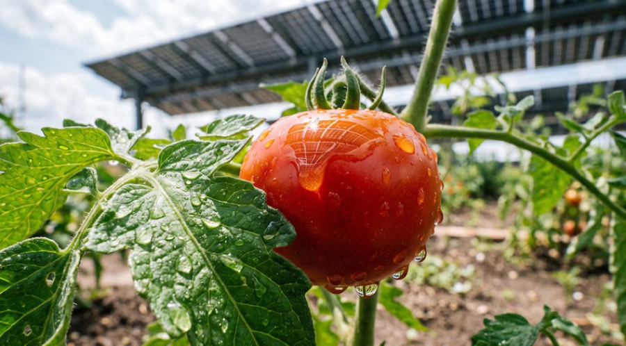 Cultivos y paneles solares: la fórmula que protege las plantas del calor y aprovecha mejor la energía 
