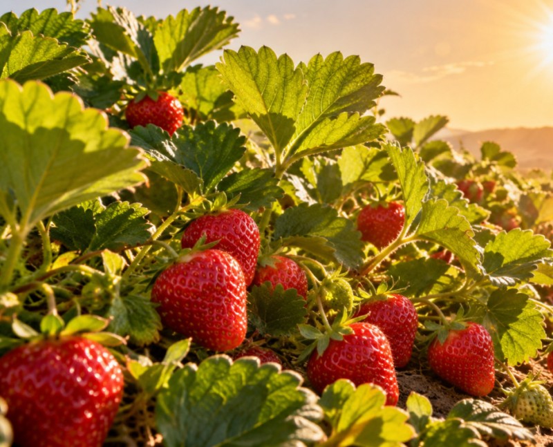 Frutillas que resisten el calor extremo: alianza europea combina edición genética e inteligencia artificial