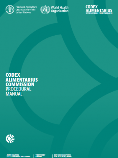 Manual de procedimiento de la Comisión del Codex Alimentarius (Trigésima primera edición)
