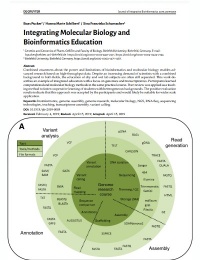 Integración de la educación en biología molecular y bioinformática