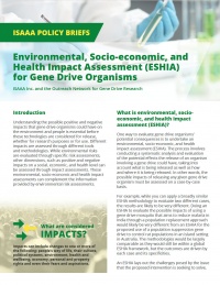 Evaluación de impacto ambiental, socioeconómico y de salud (ESHIA) para organismos impulsores genéticos